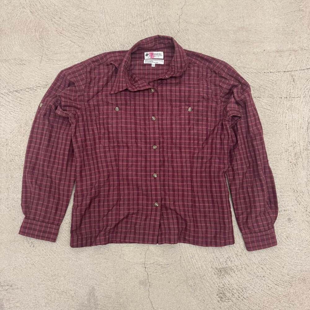 Columbia Sportswear Red Plaid GRT Button Up Shirt